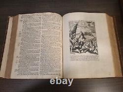 1703 HOLY BIBLE Oxford COMPLETE SET heavily illustrated VERY RARE King James