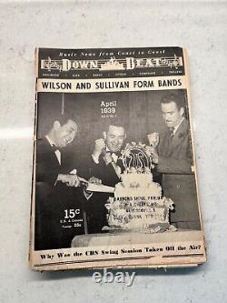 1939 DOWN BEAT MAGAZINES, 8 months! On sale! VERY RARE SET! Free shipping
