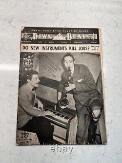 1939 DOWN BEAT MAGAZINES, 8 months! On sale! VERY RARE SET! Free shipping