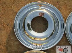 1949-51 Ford, Lyon Accessory 15 Wheel Covers, Hubcaps, Trim, Set Of 4 Very Rare