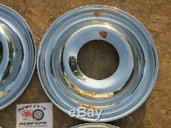 1949-51 Ford, Lyon Accessory 15 Wheel Covers, Hubcaps, Trim, Set Of 4 Very Rare