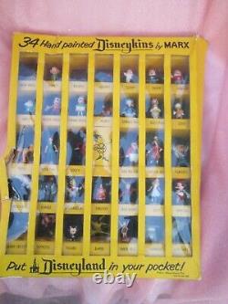 1960's Vintage Disneykins Complete Boxed Set by Marx Rare & Very Nice figures