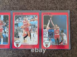 1984-85 STAR Chicago Bulls 5x7 Set Michael Jordan RC PSA 8 Very Rare Set
