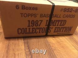 1987 Topps TIFFANY Factory Set CASE! SEALED! 6 full sets! Very rare