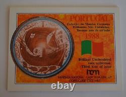 1988 Portugal Brillaint Uncirculated Coin Mint Set Very Rare