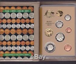 1991 ERROR PROOF SET Contains 1990 1 one cent coin very rare I-624