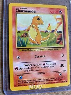 1995 Charmander Pokemon Card Base Set 46/102 Very Rare! Excellent Condition NM