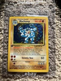 1995 Machamp 1st Edition Holo Foil Pokemon Card MINT In Wrapper 8/102-VERY RARE