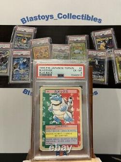 1995 Topsun Blastoise Blue Back Very Rare Pokemon Card Psa 6! Vintage