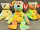 1996 Ty Beanie Baby Peace The Bear Set Of 3 Rare And Very Unique