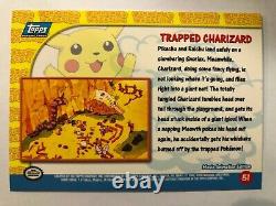 1998 Topps Pikachu's Vacation Trapped Charizard Pokemon Card foil holo Very Rare