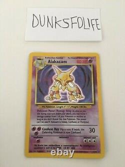 1999 Alakazam Pokemon Card Base Set Unlimited Holo 1/102 Very Rare Must See