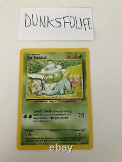 1999 Bulbasaur Pokemon Card Base Set Unlimited 44/102 Very Rare Must See