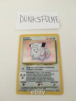 1999 Clefairy Pokemon Card Base Set Unlimited Holo 5/102 Very Rare Must See