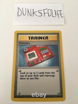 1999 Pokedex Trainer Pokemon Card Base Set Unlimited Very Rare Must See