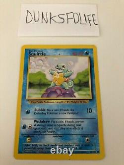 1999 Squirtle Pokemon Card Base Set Unlimited 63/102 Very Rare Must See