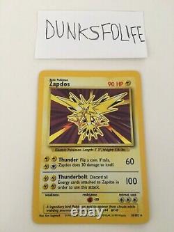 1999 Zapdos Pokemon Card Base Set Unlimited Holo 16/102 Very Rare Must See