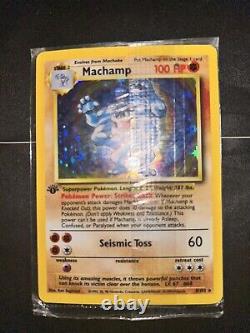 1st ed. Machamp holo sealed Green Dot & Red Pokémon Power ErorStamp, Very Rare