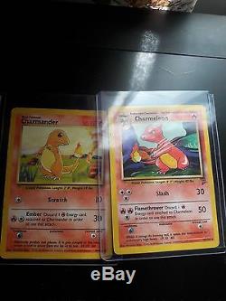 2 First edition Carmander/Charmeleon card set MINT Super Rare Very lightly used