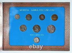 2002 Russia 7-Coin Moscow Mint Set with Silver Token VERY RARE SET