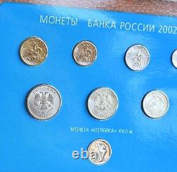 2002 Russia 7-Coin Moscow Mint Set with Silver Token VERY RARE SET
