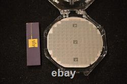 4 Silicon wafer collectors set, Very Rare Motorola 68000 CPU wafer and chip