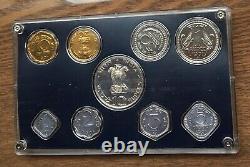 A003 India 1971 9 Coin Proof Year Set Very Rare Mintage 4,161 Food For All
