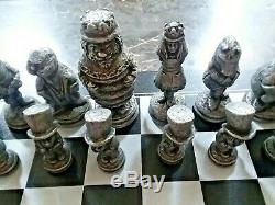 Alice In Wonderland Aluminum Chess Set From Alcoa Very Rare Limited Edition