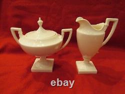 Antique 1941 Lenox Colonial White Pedestal Porcelain Tea Coffee Set VERY RARE