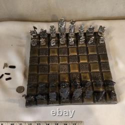 Antique Chinese Chess set. Hand forged. Very Good antique condition RARE