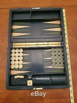 Asprey Backgammon Set, Blue, vintage, very rare, very nice