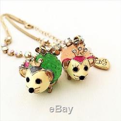 Betsey Johnson A Day At The Zoo Possum Necklace/Earrings Set VERY RARE