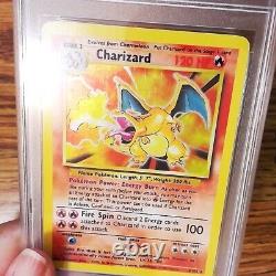 CHARIZARD 4/102 Base Set Graded Pokemon Card PSA 3 Very Good