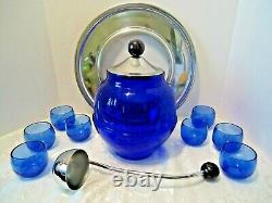 CROWS FOOT Cobalt Punch Set VERY RARE Chrome Ring 10 Roly Poly Paden City 1930s