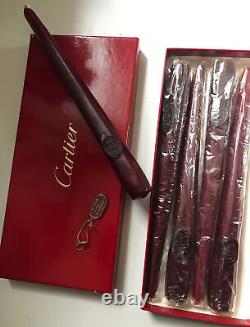 Cartier Brand New Very Rare Set Of 5 Cartier Red Bougie Candle Candlestick Rare