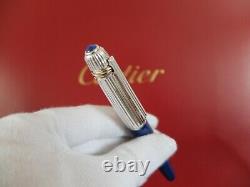 Cartier Pasha Fountain Pen Lazuli Lapis With18K Gold Nib Very Rare Complete Set