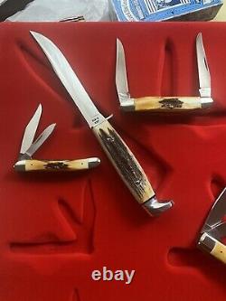 Case xx Complete Red Letter 11 Knife Set 1978 Rare Very Hard To Find Unused Mint