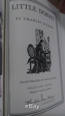 Charles Dickens Easton Press Leather Black Label 8 VOLUME SET VERY RARE