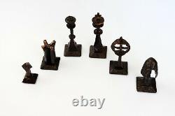Charles Martel Richard Synek Hand Made Chess Set. Very Unique. Rare Near Mint