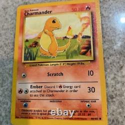 Charmander Very Rare 1995 First Generation Base Set Pokemon NM/LP