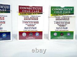 Connecticut Cold Case Cards VERY RARE COMPLETE SET of ALL 5 Editions -BRAND NEW