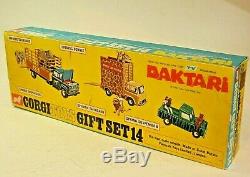 Corgi 14 Giant Daktari Set, Mint Condition in Good Original Box, Very Rare