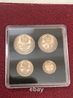 Elizabeth II 1957 Maundy Coin Set Very Good Condition Rare Set