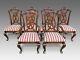 Exquisite Very Rare Set Of 6 Chippendale Style Chairs, Pro French Polished
