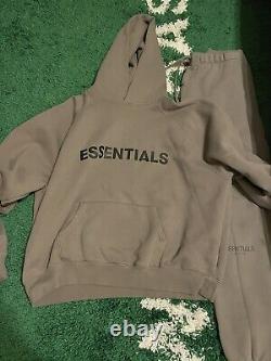 Fear Of God Essentials Hoodie And Pants Set Charcoal Size L- VERY rare Color