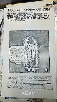 Foo! Zap 1st Print! Set Lot R Crumb Comix Very Rare Collection 1st Ed Issue VF+