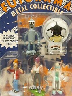 Futurama Metal Collection. Entire 2001 Set including VERY RARE Amy & Zoidberg