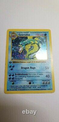 Gyrados Pokemon Card Shadowless 1st Edition Base Set Holo 6/102 Very Rare