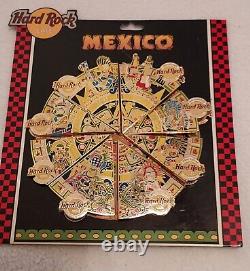 Hard Rock Cafe 2005 Mexico Aztec 8 pin set. Very Rare Limited Edition of 2,400