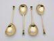 James I Very Rare Set 4 Silver-gilt Seal Top Spoons, London 1607 William Cawdell